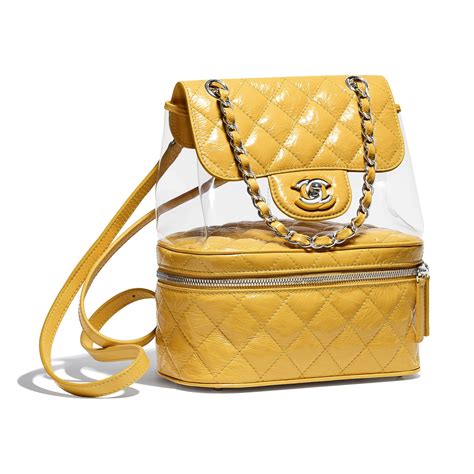 chanel pvc backpack yellow|authentic Chanel backpack.